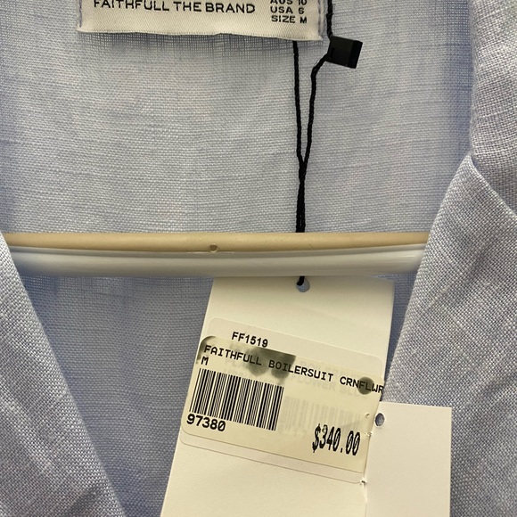 NWT Faithfull The Brand linen jumpsuit. - Picture 2 of 3